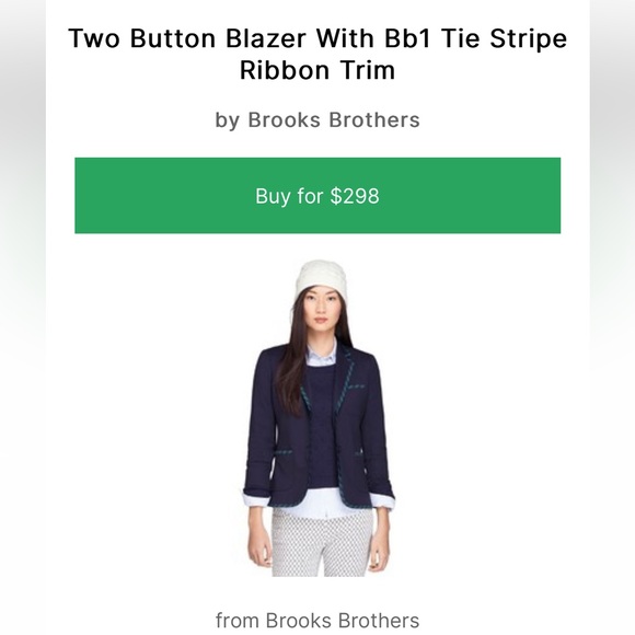 ❌SOLD❌Brooks Brothers Red Fleece Women 2 Button Blazer Green Navy Trim Sz 0 - Picture 10 of 10